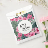 トロピカルピンクホリデーフローラ結婚プリント フェイバーバッグ (封をした状態)