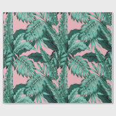 トロピカルピンクラッピング紙 ラッピングペーパー (フラット)