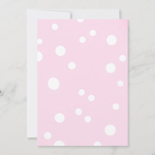 トロピカルピンク恐竜かわいい女の子の赤ちゃんシャワー 招待状 (裏面)