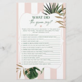 トロピカルピンク新郎は何と言ったブライダルシャワー (正面)