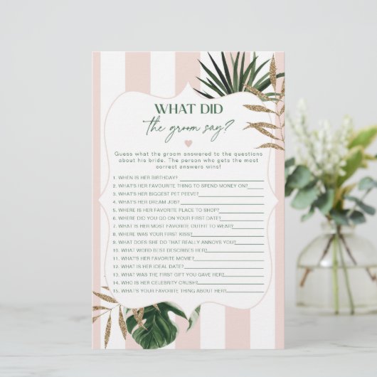 トロピカルピンク新郎は何と言ったブライダルシャワー (スタンド正面)