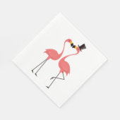 トロピカルピンク結婚フラミンゴス，ブライダルシャワー スタンダードランチョンナプキン (角)