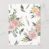 トロピカルピンク結婚フローラズゲスト詳細 エンクロージャーカード (裏面)