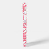 トロピカルピンク花柄ダイヤモンドモノグラム Case-Mate iPhoneケース (裏面 / 左)