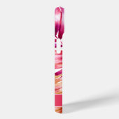 トロピカルピンク金ゴールドヤシの葉パーソナライズされた名 Case-Mate iPhoneケース (裏面 / 右)