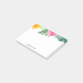 トロピカルピンク黄色のハイビスカスのポストイットノート ポストイット (アングル)