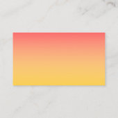 トロピカルピンク&イエロースカイウクレールアーティスト 名刺 (裏面)