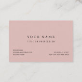 トロピカルピンク&グリーンパーム葉のパターン&名前 名刺 (裏面)