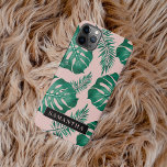 トロピカルピンク&グリーンパーム葉のパターン&名前 iPhone 11Pro MAXケース<br><div class="desc">トロピカルピンク&グリーン葉パームのパターンは鮮やか、自然とトロピカルな美学の要素を取り入れた活気のあるデザインである。ピンクとグリーンの色合いで緑豊かなパーム葉デザインを採用し、印象的なコントラストと目を引く全体的な外観を作り出す。全体としてトロピカルピンクとグリーンのパーム葉美しいパターンは、ファッションや家庭用デコや文房具など様々な用途に自然やトロピカルな雰囲気をををもたらす魅力的ななな魅力的なななである。</div>