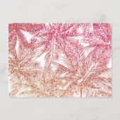 トロピカルピンク/ブロンズグリッターパームズギフトカード (裏面)