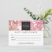 トロピカルピンク/ブロンズグリッターパームズギフトカード (スタンド正面)