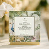 トロピカルピーコックパームスクエア結婚のメニューカード メニュー