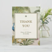 トロピカルピーコックパーム空白の結婚s Thank You サンキューカード (スタンド正面)