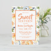 トロピカルピーチサマー春スウィート16招待状 招待状 (スタンド正面)
