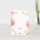 トロピカルピーチフラワーサンキューカード サンキューカード (裏面)