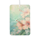 トロピカルピーチホワイトハイビスカスフローララブ カーエアーフレッシュナー (正面)