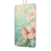 トロピカルピーチホワイトハイビスカスフローララブ カーエアーフレッシュナー (左)