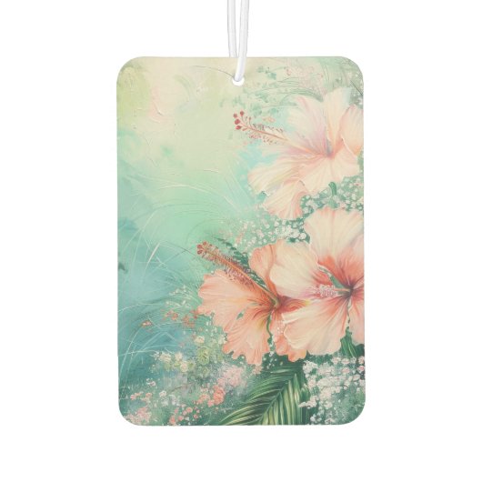 トロピカルピーチホワイトハイビスカスフローララブ カーエアーフレッシュナー (裏面)