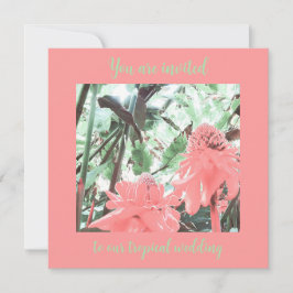 トロピカルピーチ庭園の結婚式招待状 招待状