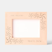 トロピカルファミリーバケーションプルメリア レーザー彫刻フレーム (正面)