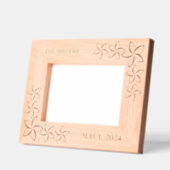 トロピカルファミリーバケーションプルメリア レーザー彫刻フレーム (左)