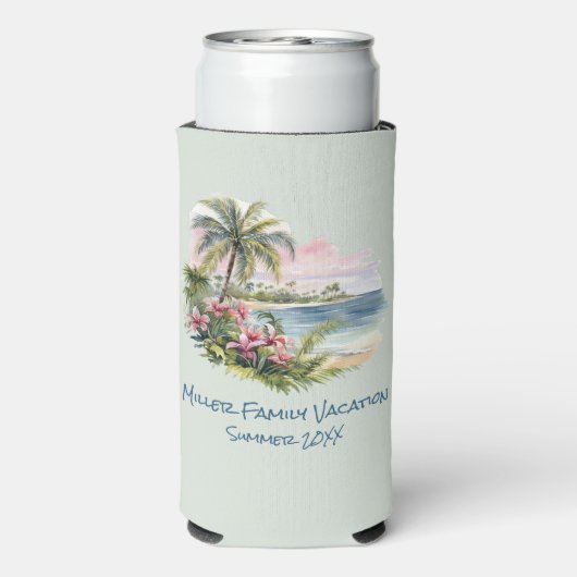 トロピカルファミリーバケーション懇親会記念 スリム缶クーラー (Seltzer裏面)