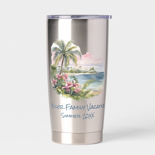 トロピカルファミリーバケーション懇親会記念 保温保冷タンブラー (左面)