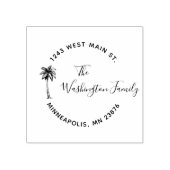 トロピカルファミリー差出人住所名前をカスタムする ラバースタンプ (インプリント)