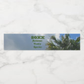 トロピカルファミリー懇親会パームツリーズサマーバケーション ペットボトルラベル (シングルラベル)