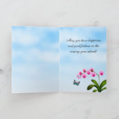 トロピカルファレノプシスオーキッドフラワーズ誕生日カード カード (内部)