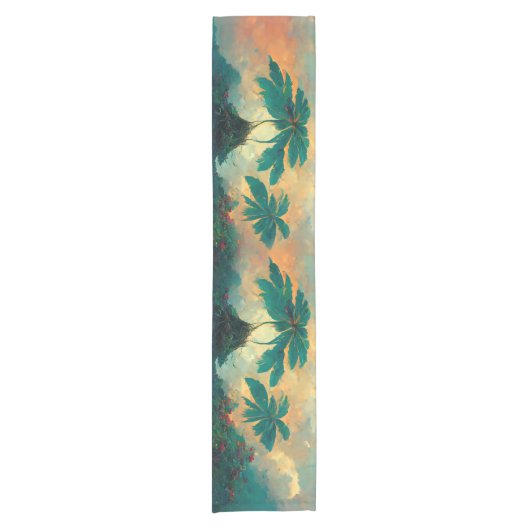 トロピカルファンタジーシーアンドパームツリーズ ショートテーブルランナー (正面)