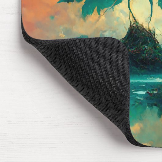 トロピカルファンタジーシーアンドパームツリーズ マウスパッド (コーナー)