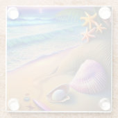 トロピカルファンタジービーチサンセット ガラスコースター (裏面)