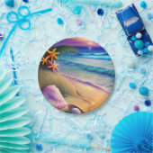 トロピカルファンタジービーチサンセット ペーパープレート (パーティー)