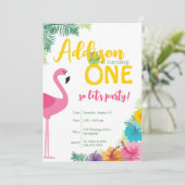 トロピカルファースト誕生日パーティー。ルアウ(ハワイ式宴会)招待状 招待状 (スタンド正面)