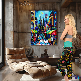 トロピカルフィエスタパターン – おもしろいとカラフル夏 カプリレギンス