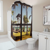 トロピカルフィジビーチの場面sccn シャワーカーテン (インサイチュ)