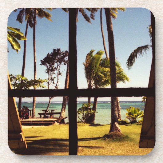 トロピカルフィジービーチシーンの色 コースター (正面)