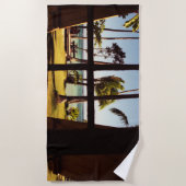 トロピカルフィジービーチシーンbtcna ビーチタオル (正面)