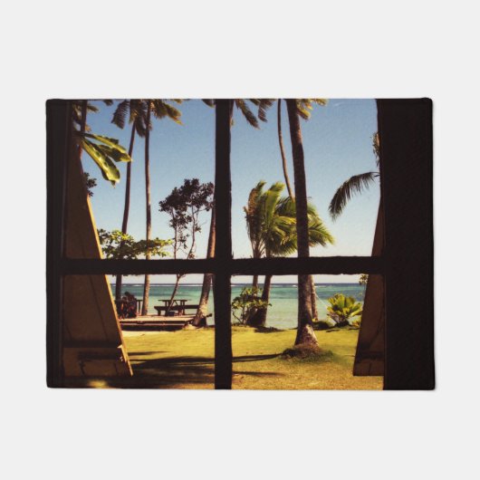トロピカルフィジービーチシーンdmcna ドアマット (正面)