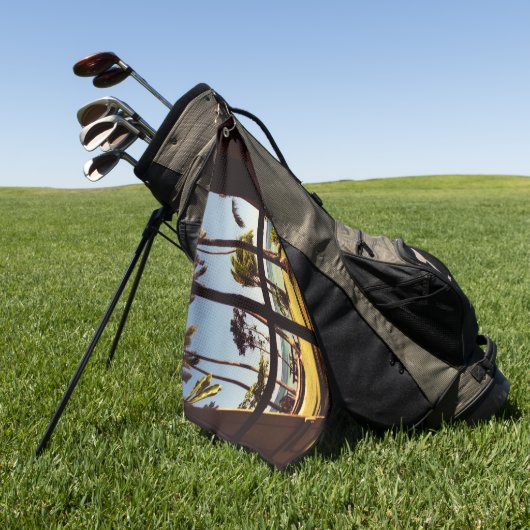 トロピカルフィジービーチシーンgtcnm ゴルフタオル (グリーン)