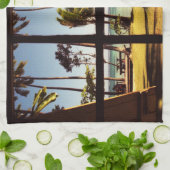 トロピカルフィジービーチシーンktcna キッチンタオル (折り畳み)