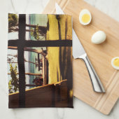 トロピカルフィジービーチシーンktcna キッチンタオル (四つ折り)