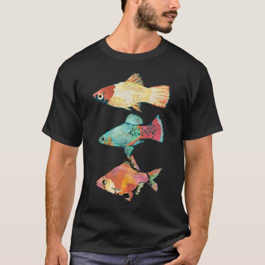 トロピカルフィッシュのトリオ Tシャツ (正面)
