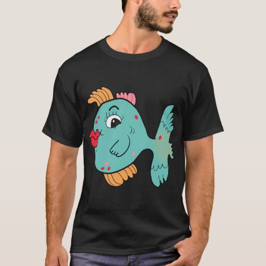 トロピカルフィッシュのブループルズ Tシャツ (正面)
