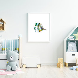 トロピカルフィッシュウォーター子供部屋アート ポスター