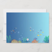 トロピカルフィッシュビーチバースデーパーティー招待状 招待状 (裏面)