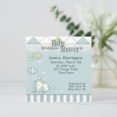 トロピカルフィッシュベイビーシャワー招待状 招待状 (スタンド正面)