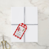 トロピカルフィッシュレッドジンジャムハッピー一次誕生日 ギフトタグ (より糸付き)