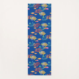 トロピカルフィッシュ&コーラルオンブルー ヨガマット